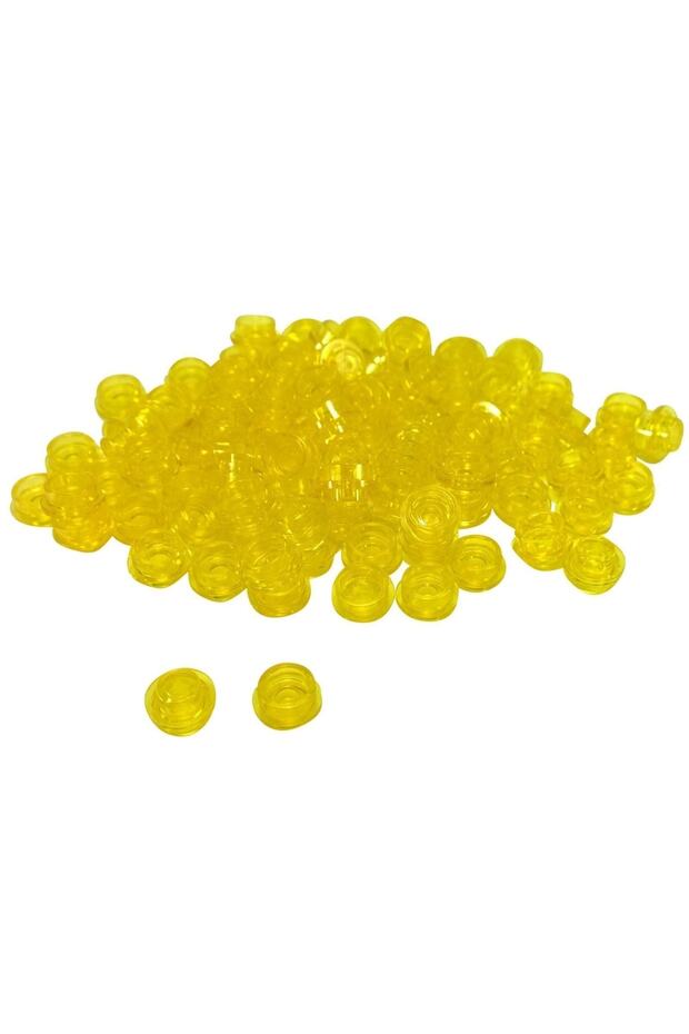 Original Accessory Custom Moc Creator Plate 1 X 1 Transparent Yellow Flat Brick 10 Pieces Will Be Sent