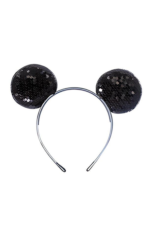 Eared Sequin Crown Black - 1
