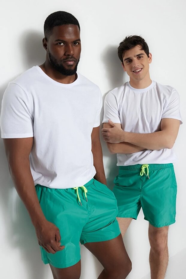 Yeşil Basic Standart Boy Mayo Deniz Şortu TMNSS20DS0023 - 2