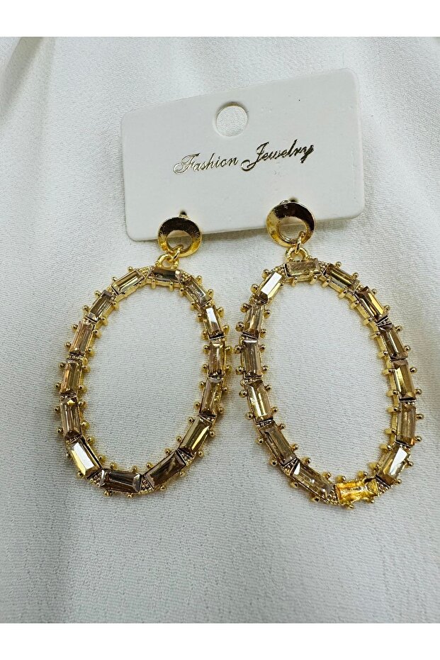 Baguette Stoned Evening Dress Earrings