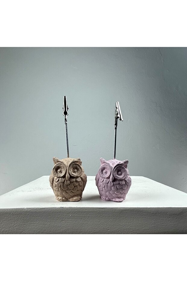 Owl Note Holder Set of 2 (pink - Paper Bag)