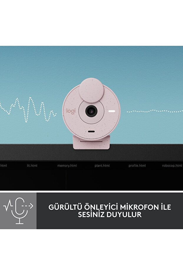 Brio 300 Full Hd Webcam - Pembe 960-001448 - 3