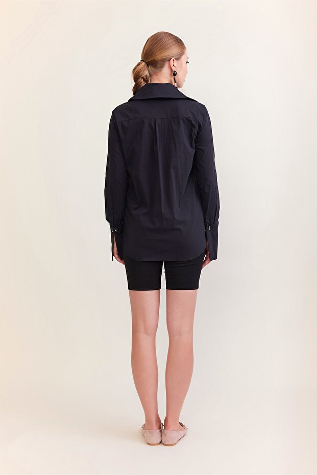 Manşet Detaylı Gömlek - 5