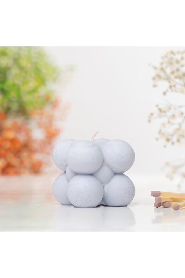 Bubble Temalı Sarı Vegan Soya Mumu