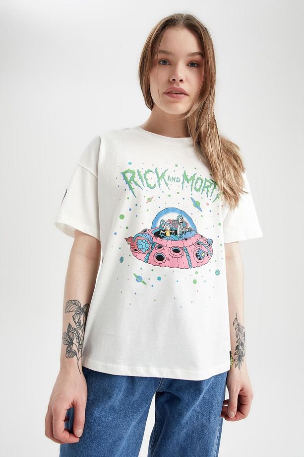 Coool Rick And Morty Regular Fit Bisiklet Yaka Kısa Kollu %100 Pamuk Tişört - 6