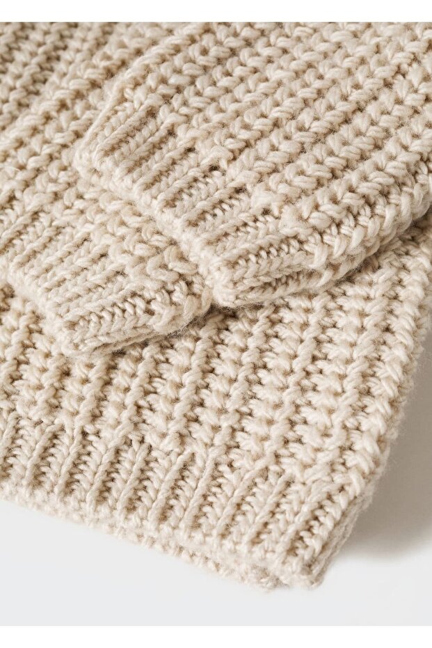 Kalın Örgülü Triko Kazak - 5