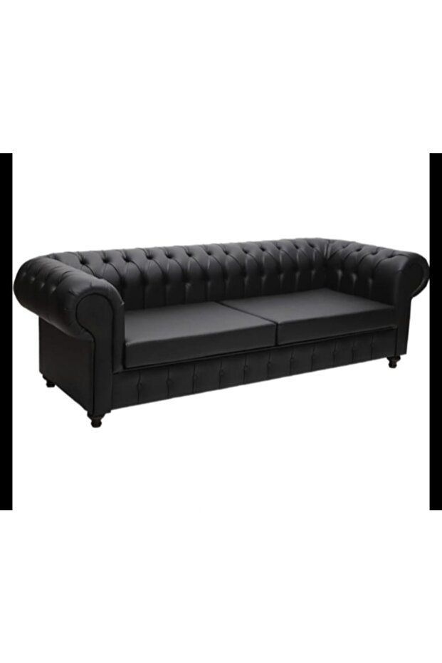 Chester Siyah Deri Koltuk - 2