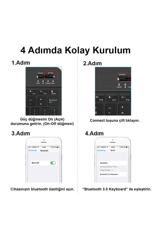 Huawei Mediapad T5 10.1 Inch Uyumlu 2in1 Set Delüx Standlı Kılıf Bluetooth Klavye-siyah Al8108 - 6