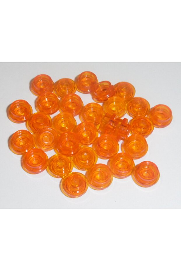 Original Accessory - Custom Moc Creator Plate 1X1 Clear Orange 8 Pieces Flat Brick to Ship