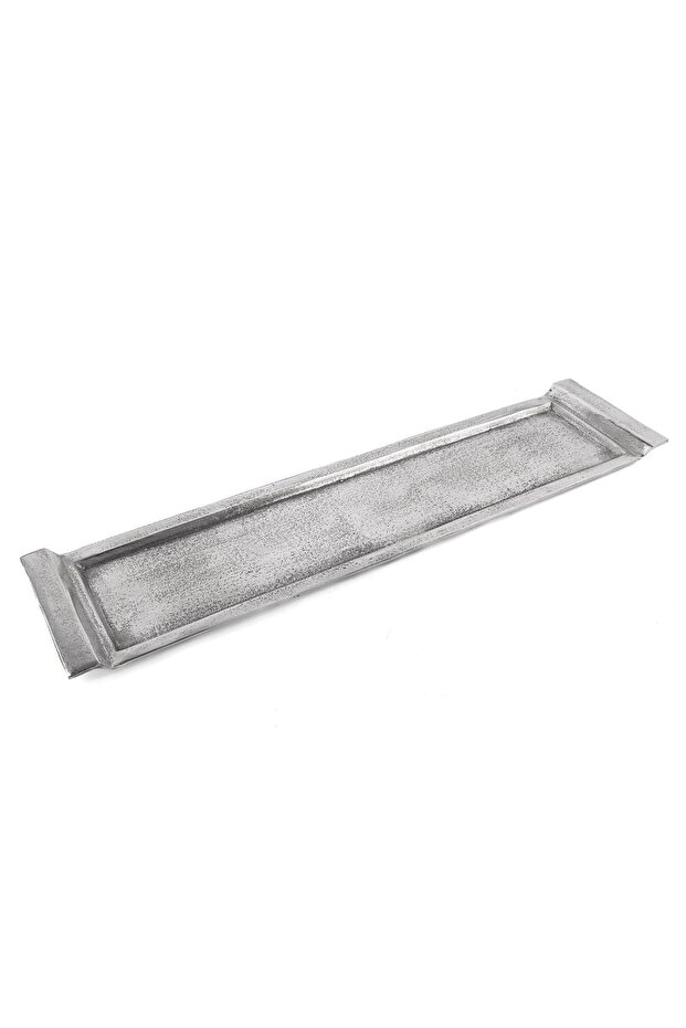Silver Metal Baton Tray 81x19x4cm