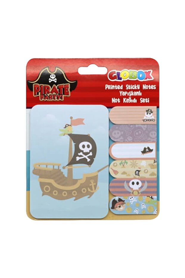 Globox Pirates Adhesive Note Paper Set Patterned 20 Pieces X 7 Pieces