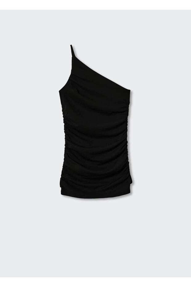 Rochie lungă asimetrică drapată - 3