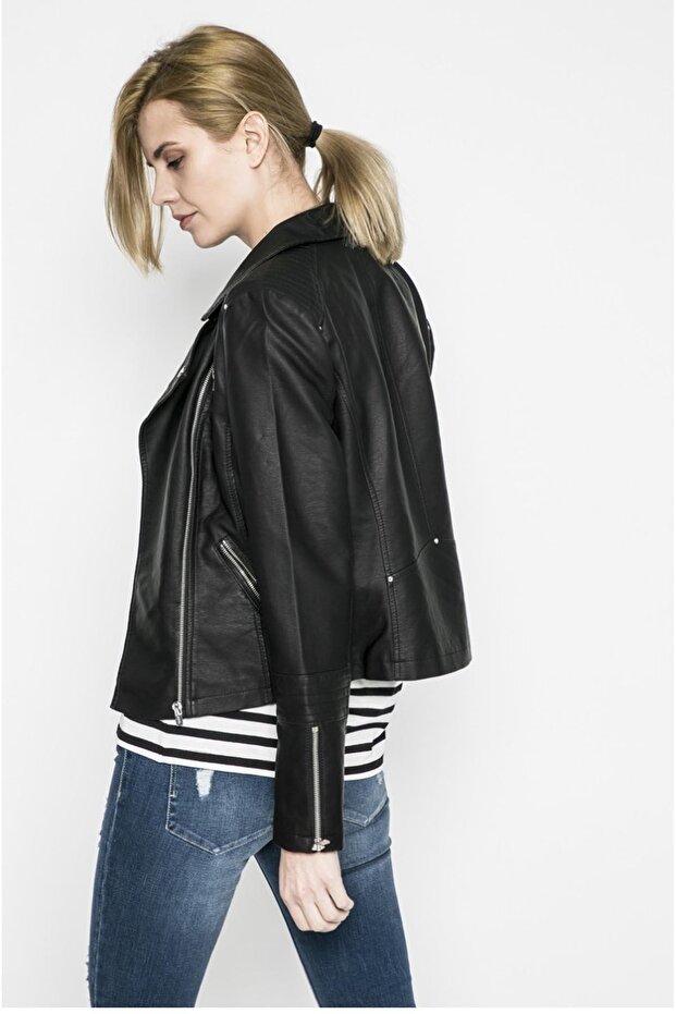 15153079 سترة جلدية - أسود - 3