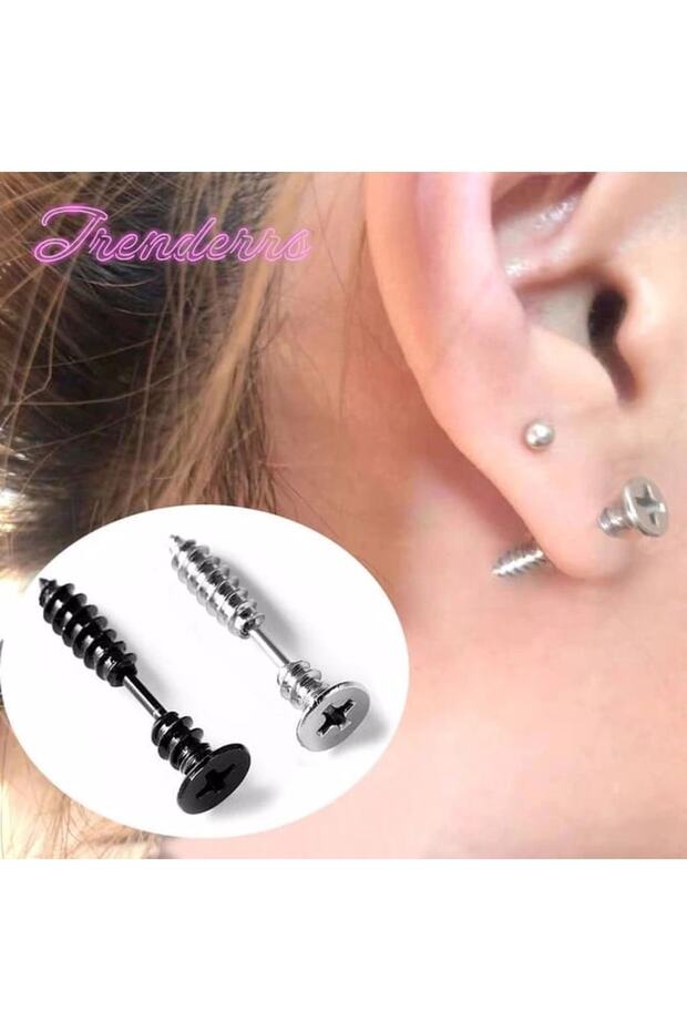 Unisex Hypoallergenic Gothic Punk Stainless Steel Earrings