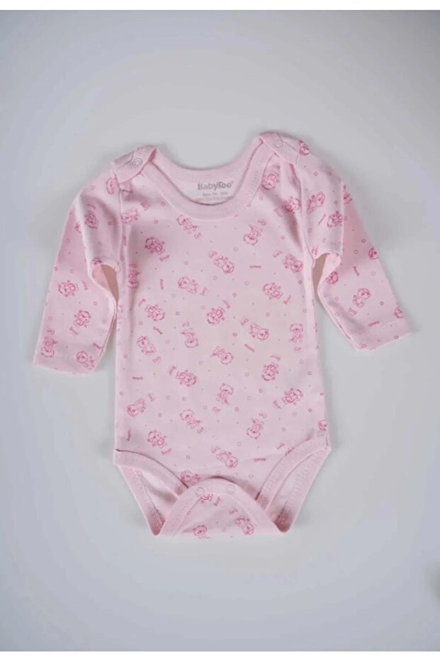 Girls Boys Long Sleeve Cotton Patterned Bodysuit Badi