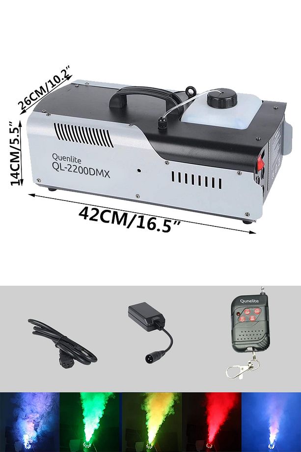 Ql-2200lk Dmx Rgb Sis Makinası 2200 Watt dmx Kontrollü Led Işıklı (5 LİTRE LİKİTLİ) - 3