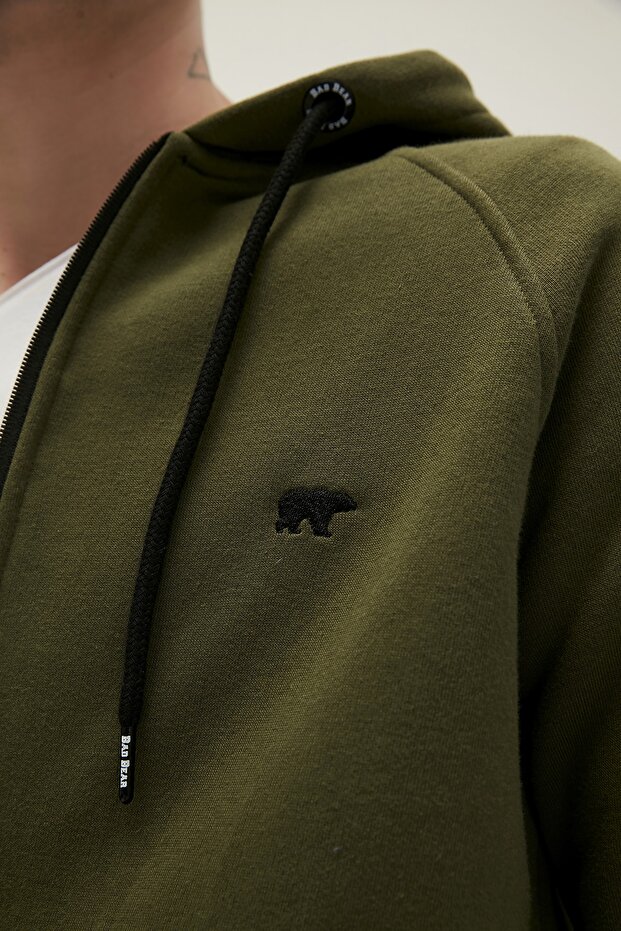 Offense Full-zıp Khakı Sweatshirt - 2