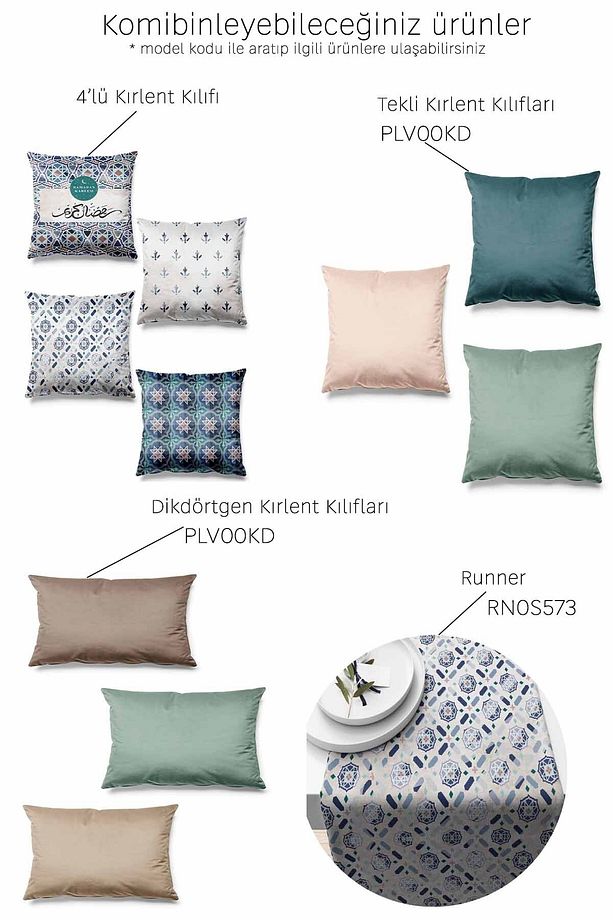 Runner Ramazan Motif Desenli Süet Dokuma 140*40 Cm Ramadan Kareem - 2