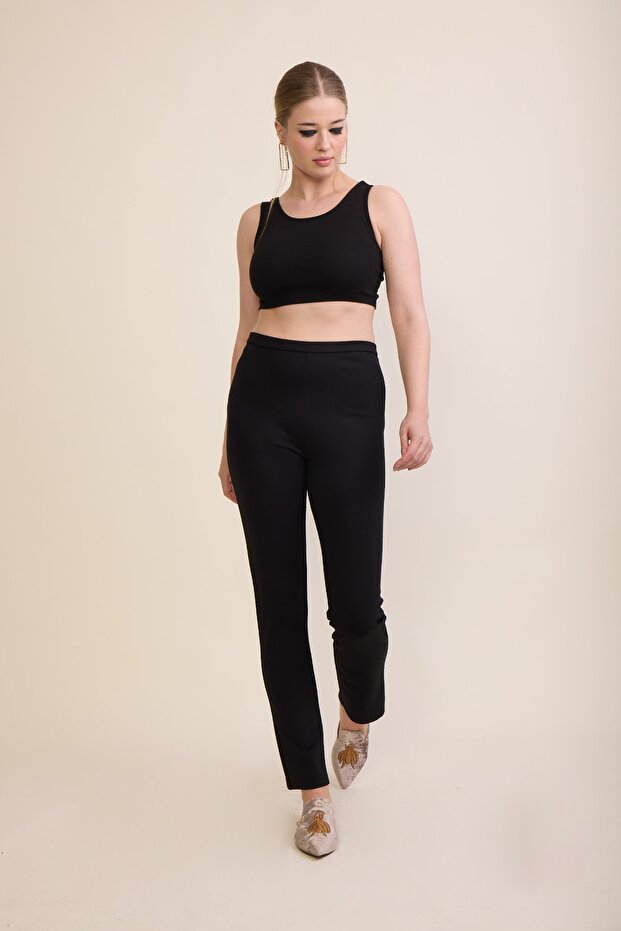 Fermuarlı Pantolon - 1