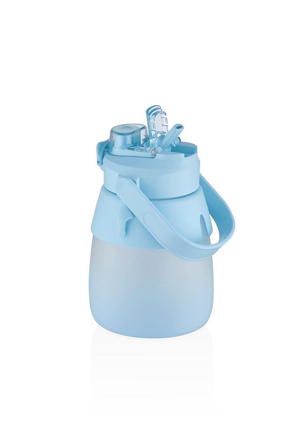 1000ml Askılı Tek Kapak Çift Kullanım Pipetli/pipetsiz Kullanım Softtouch Su Matarası - 4