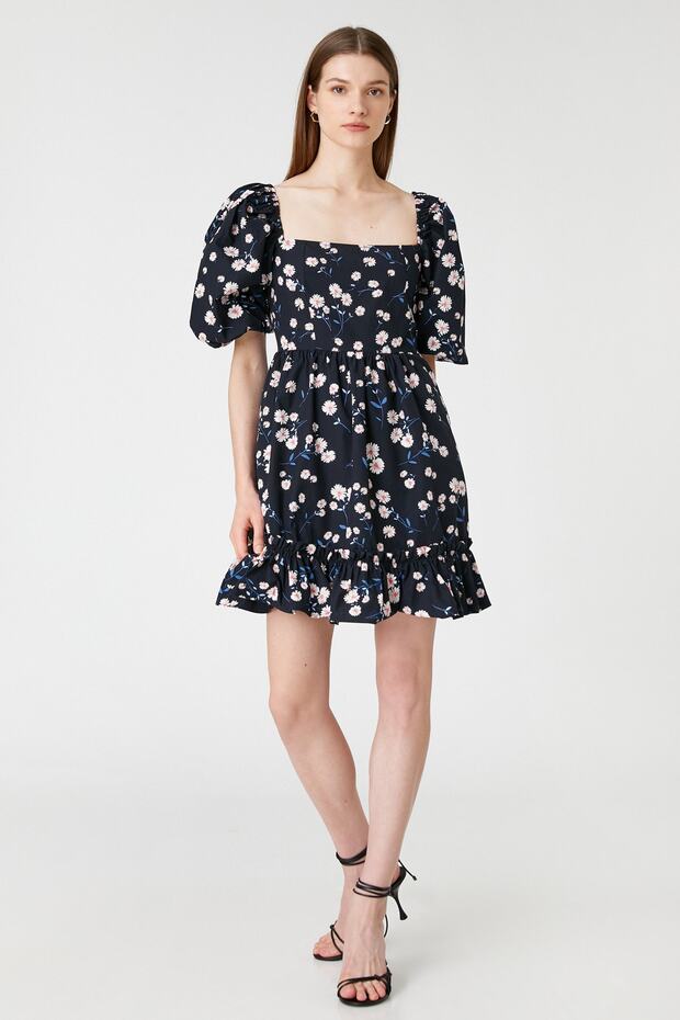 Women's Ecru Patterned Dress 2SAK80496EW