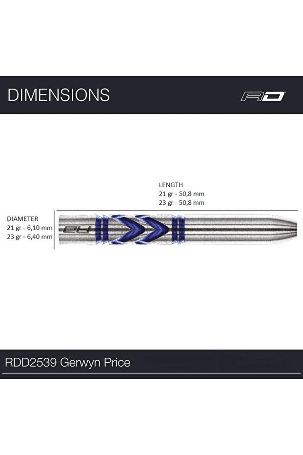 Gerwyn Price Avalanche Pro % 90 Tungsten Çelik Uçlu Dart Oku - 3