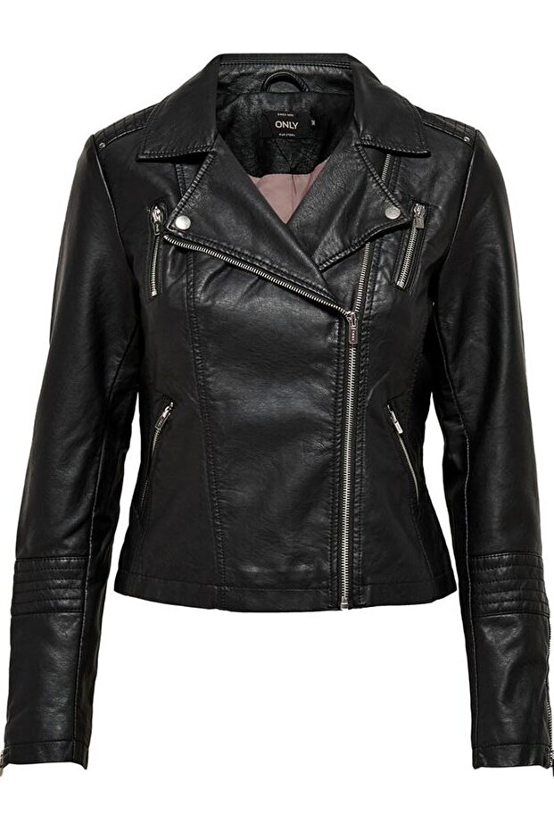 15153079 سترة جلدية - أسود - 6