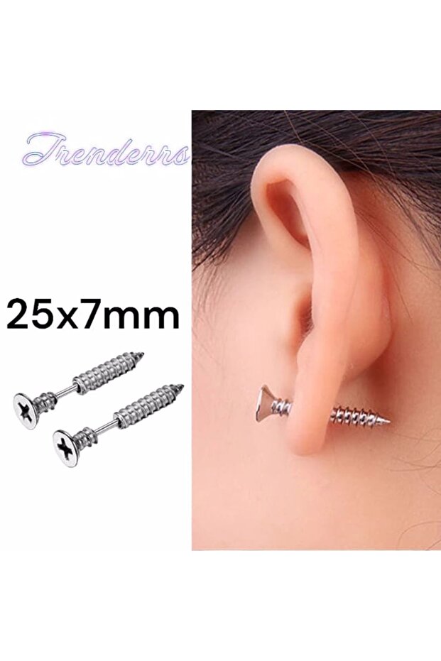 Unisex Hypoallergenic Gothic Punk Stainless Steel Earrings