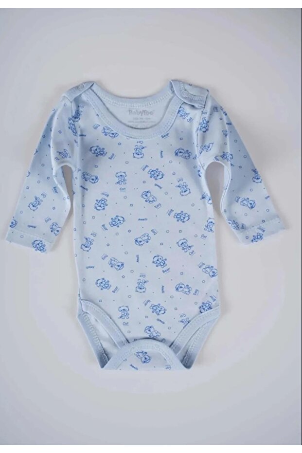 Girls Boys Long Sleeve Cotton Patterned Bodysuit Badi