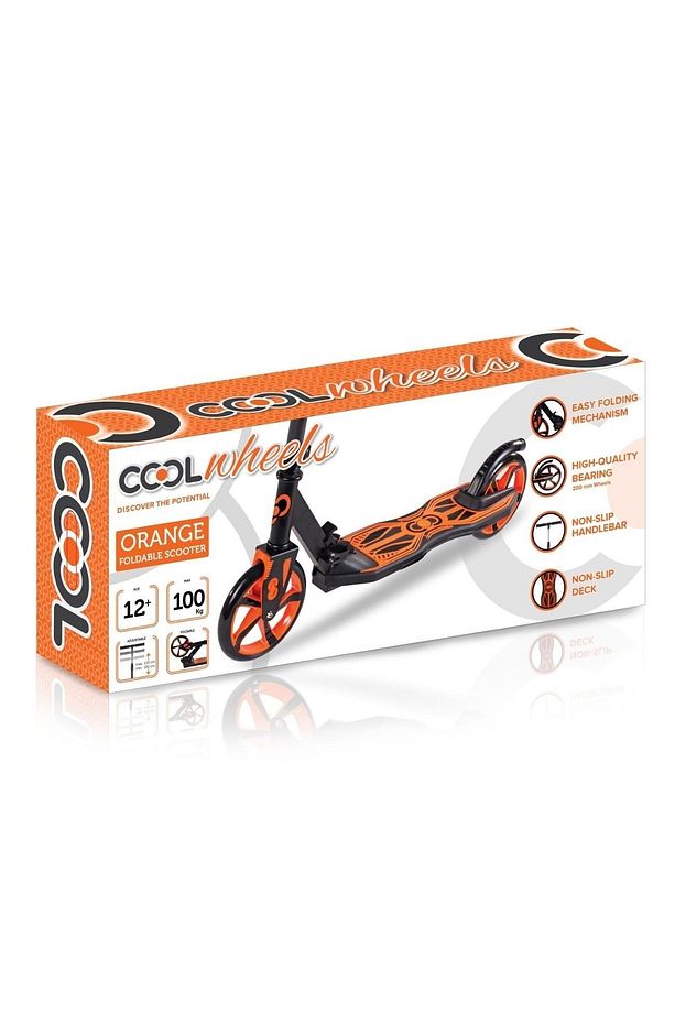2 12 Yaş 2 Tekerlekli Yükseklik Ayarlı Katlanabilir Çocuk Scooter Katlanabilir Turuncu 100 Kg - 6