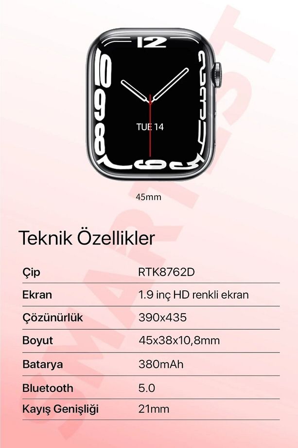 Watch 7 Dt Max Premium Smartwatch 2023 Yeni Akıllı Saat Çift Kordon Gps Bluetooth Arama Android Ios - 2