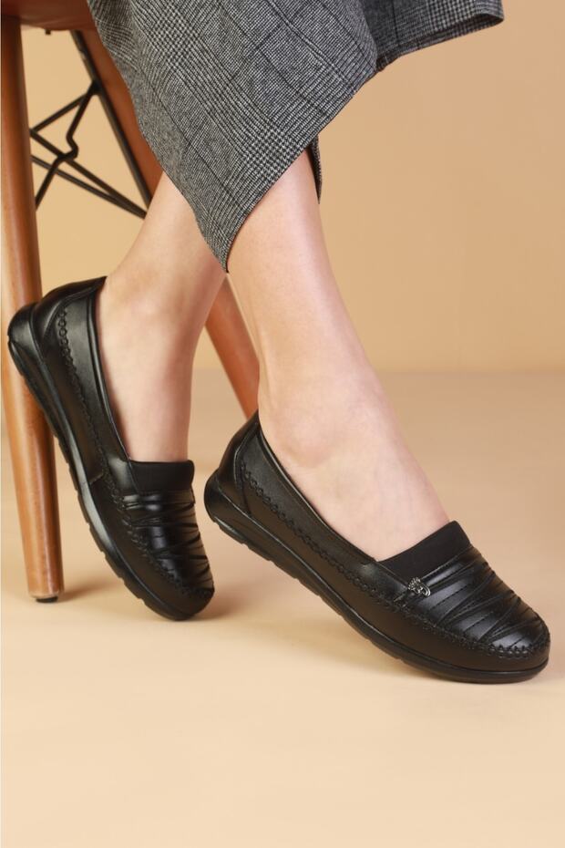 Yağlıoğlu Y330 Genuine Leather Heel Gel Inside Orthopedic Casual Shoes