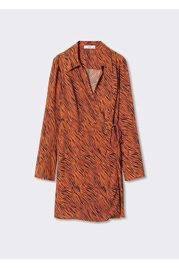 Rochie lungă cu model animal - 3