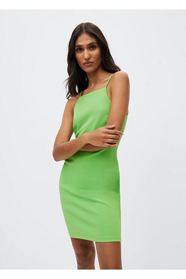 Tailored Lastik Örgü Elbise - 1