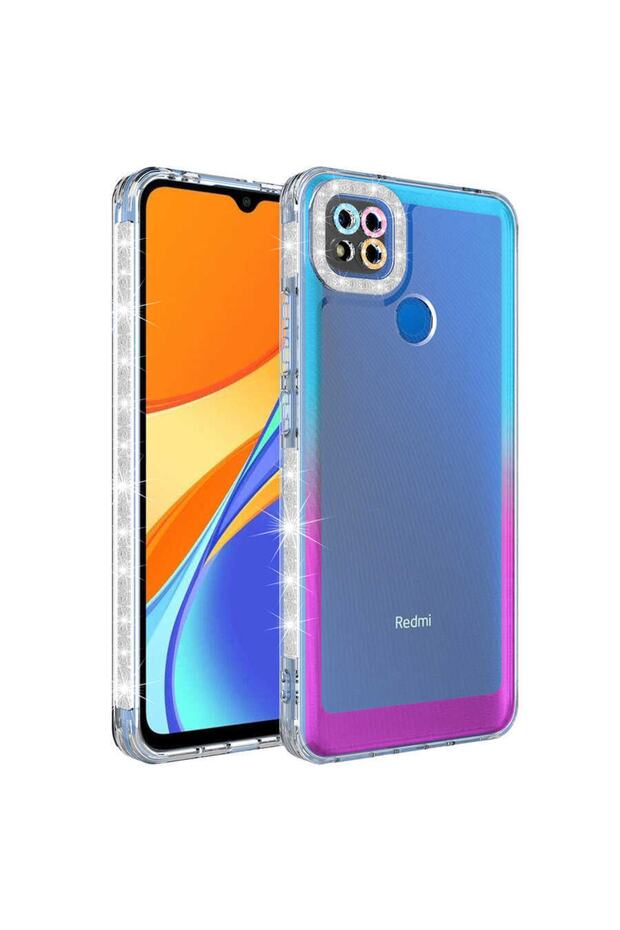 Xiaomi Redmi 9C Case Silvery and Color Transition Design Lens Protection Park Cover