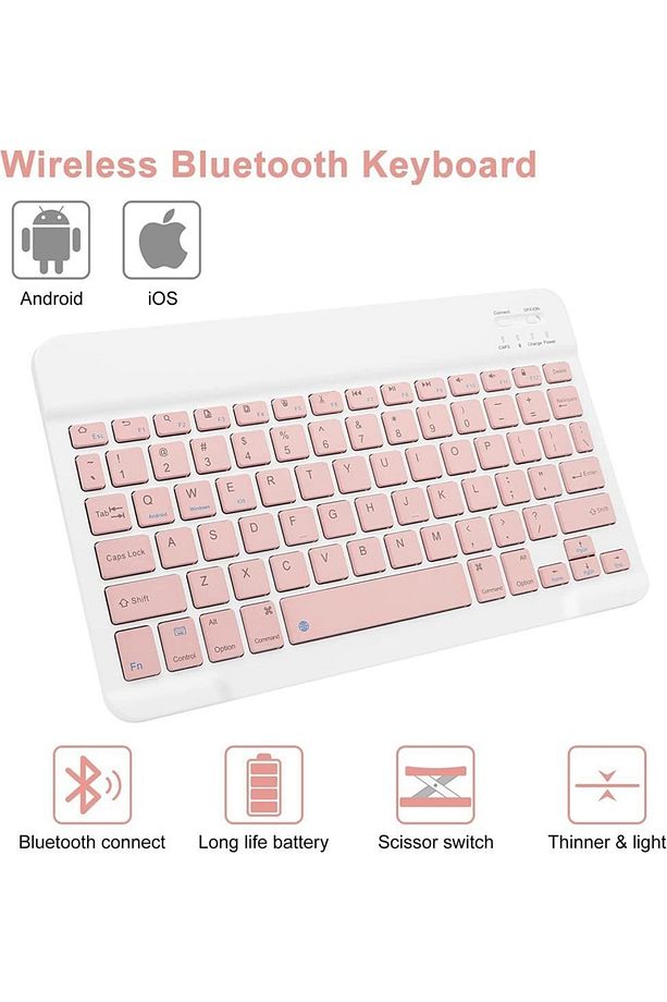 Apple Ipad 9. 8. 7. Nesil 10.2" Kılıf Kablosuz Türkçe Klavyeli Kılıf Mobax A2270 A2428 A2429 A2430 - 3
