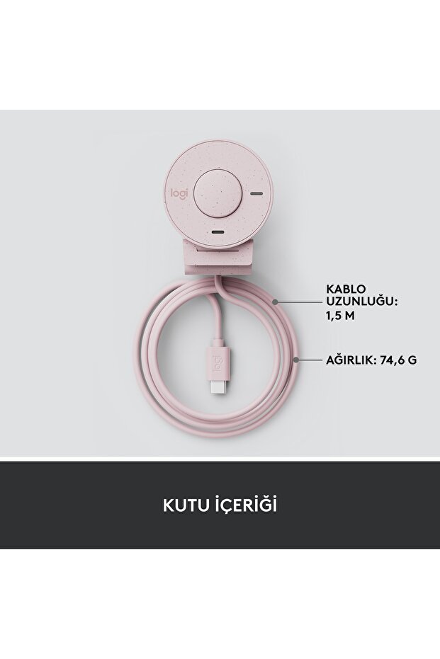 Brio 300 Full Hd Webcam - Pembe 960-001448 - 8