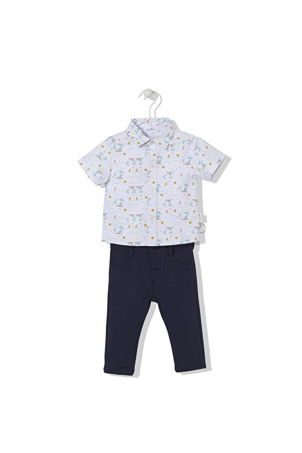 Woven Shirt Double Set Printed Boutique