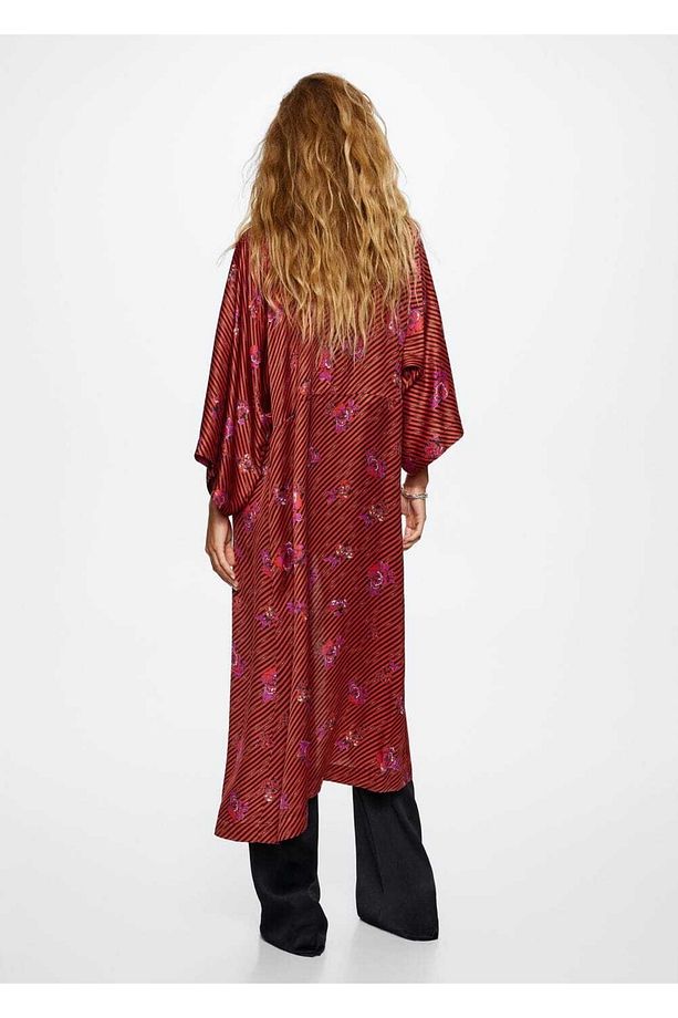Çiçek Desenli Kaftan - 4