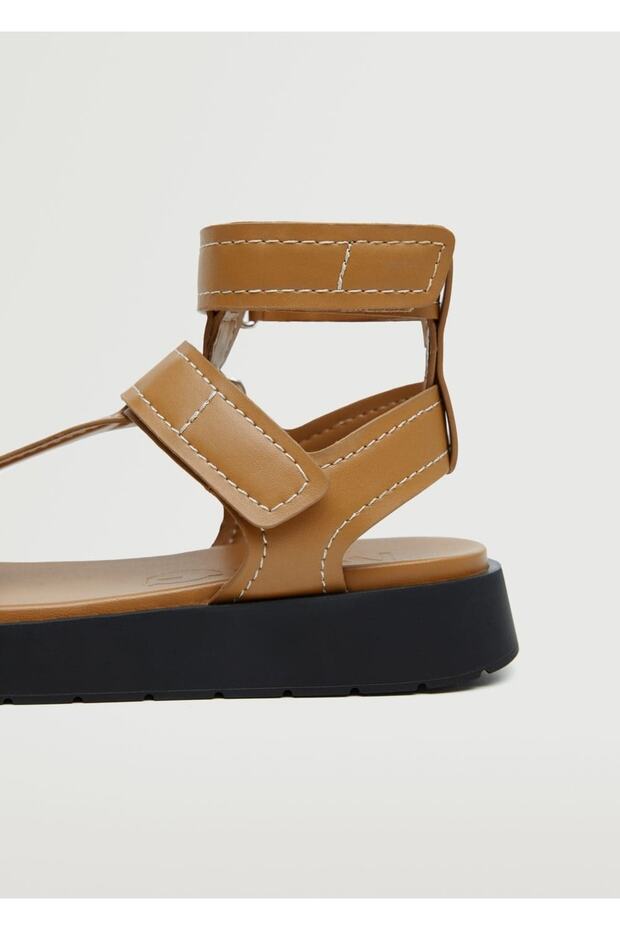 Kadın Platformlu Bantlı Sandalet - 5