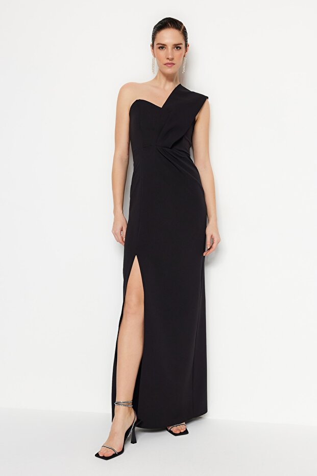 Black Woven Long Stylish Evening Dress Night Graduation Dress Tprss21Ae0185