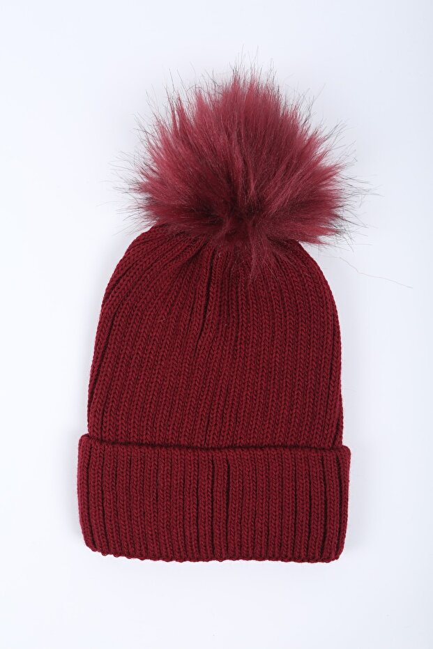 Women's Pompom Detailed Knitwear Beret