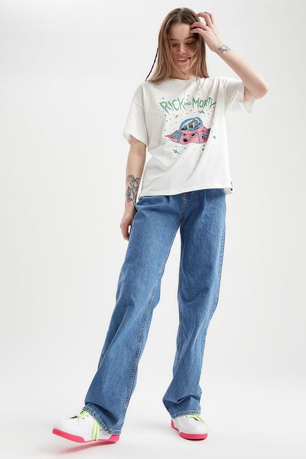 Coool Rick And Morty Regular Fit Bisiklet Yaka Kısa Kollu %100 Pamuk Tişört - 5