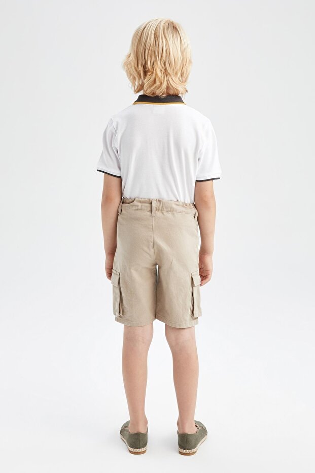 Erkek Çocuk Basic Kargo Cepli Bermuda Gabardin - 6