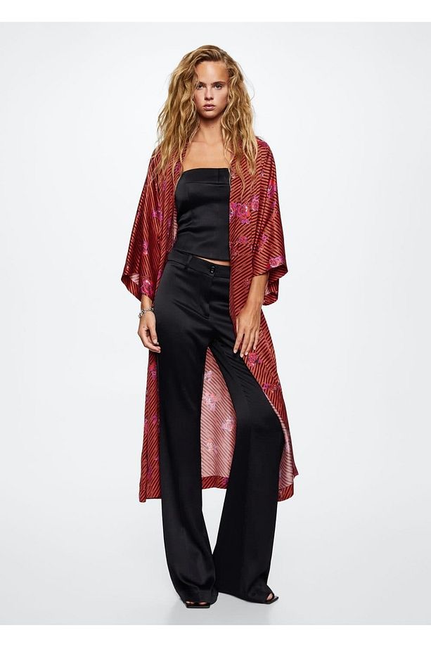 Çiçek Desenli Kaftan - 2