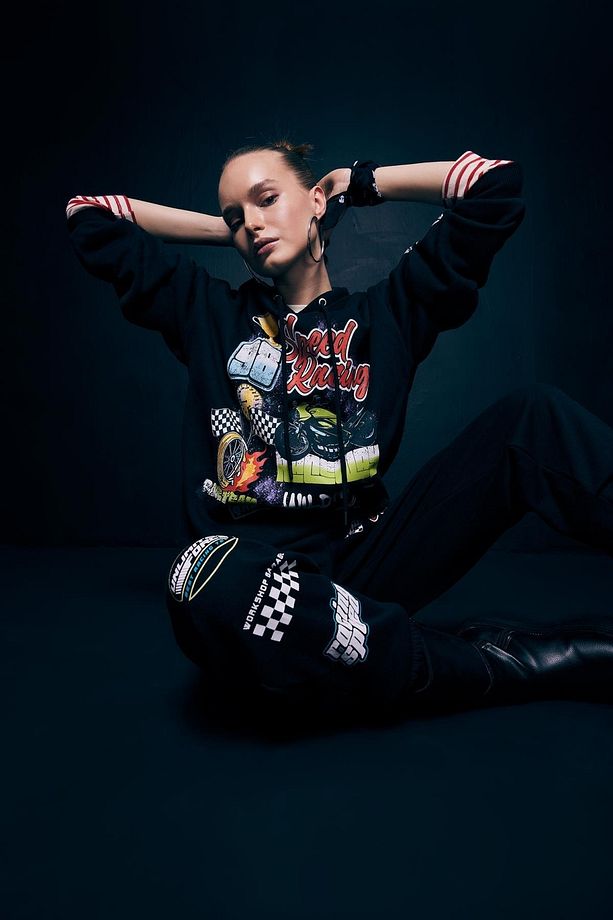 Coool Oversize Fit Kapüşonlu Baskılı Sweatshirt A1096ax23sp - 1