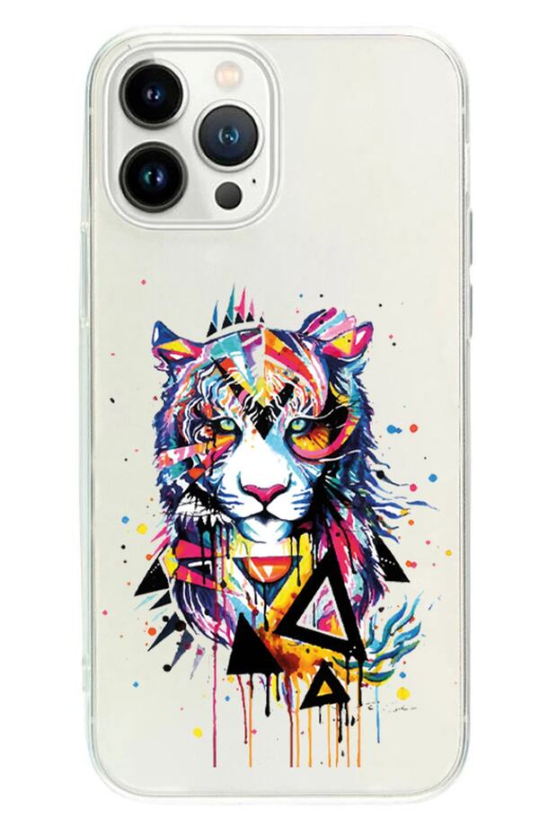 iPhone 14 Pro Max Compatible Tiger 2 Transparent Phone Case