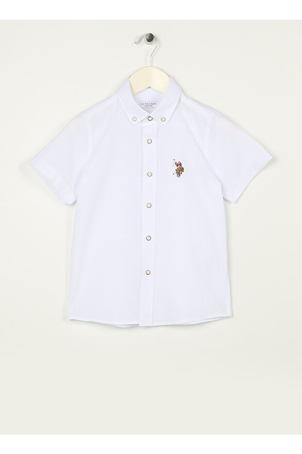 Plain White Boy's Shirt Elfykıds023y
