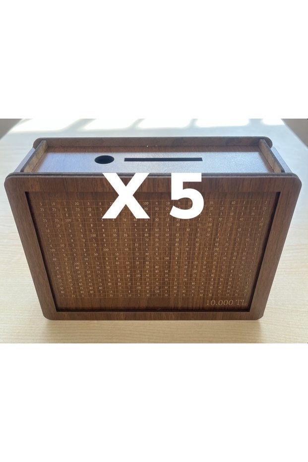 5 Pieces of 10,000 TL Piggy Bank, Money Saving Box