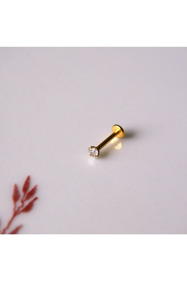 Kalp Model Tektaşlı Cerrahi Çelik Tragus Piercing Helix Kıkırdak Conch Anti Helix - 1